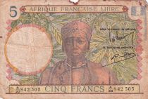 AEF 5 Francs Afrique Française Libre - 1941 - Série A 33 - P.6