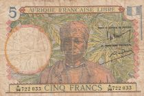 AEF 5 Francs Afrique Française Libre - 1941 - Série A 38