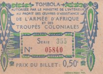 AEF 50 Centimes - Ticket de Tombola