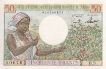 AEF 50 Francs - AEF and Cameroun - 1957 - Serial B.9 - P.31