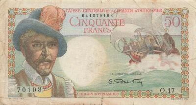 AEF 50 Francs - Belain d\'Esnambuc - ND (1947) - P.23