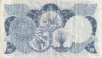 &Aacute;frica del Este Brit&aacute;nica 20 Shillings - Boat - 1964 - VF - P.47a