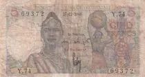 �frica del oeste francesa 10 Francs - Head of woman - 1947 - P.7
