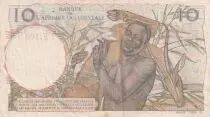 &Aacute;frica del oeste francesa 10 Francs - Hunters - 27-12-1948 - Serial F.108 - P.37