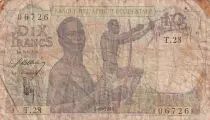 �frica del oeste francesa 10 francs - Hunters - Serial T.28 - 06-01-1948