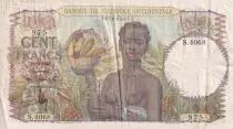 �frica del oeste francesa 100 Francs - African, pineapple - Family - 16-04-1948 - Serial S.4068 - V to VF - P.40