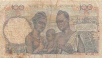 &Aacute;frica del oeste francesa 100 Francs - African Woman - 22-12-1950 - P.40