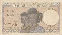 &Aacute;frica del oeste francesa 100 francs - Foulah women - Serial Y.604 - 1941
