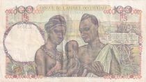 &Aacute;frica del oeste francesa 100 Francs - Woman carrying a bowl of fruit - Couple with a child - December 27, 1948 - Series Z
