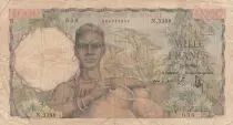 �frica del oeste francesa 1000 Francs Woman, jugs - 21-11-1953 - F to VF - P.42