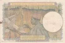 &Aacute;frica del oeste francesa 5 Francs - Coffe tree - Man weaving - 22-04-1942 - Serial P.8888 - VF - P.25