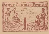 Africa dell\'ovest francese 1 Franc - Brown - ND (1944) - P.34b