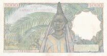 Africa dell\'ovest francese 1000 Francs - Woman with pottery - Woman with headdress - 08-03-1951 - Series U.1645