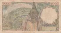 Africa dell\'ovest francese 1000 Francs Woman, jugs - 21-11-1953 - F to VF - P.42