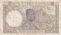 Africa dell\'ovest francese 25 Francs - Woman - Man with a cow - 1943 - Serial Y.2611 - F - P.38
