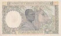 Africa dell\'ovest francese 25 Francs - Woman, Man with a cow - 1943 - Serial M.11708  - VF+ - P.38
