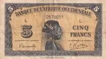 Africa dell\'ovest francese 5 Francs - African - 14-12-1942 - Serial L