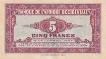 Africa dell\'ovest francese 5 Francs - African - 1942 - Letter U - P.28a