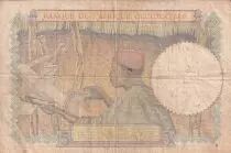 Africa dell\'ovest francese 5 Francs - Coffe tree - Man weaving - 01-08-1935 - Serial M.1327 - P.21