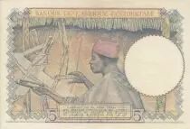 Africa dell\'ovest francese 5 Francs - Coffe tree - Man weaving - 10/03/1938 - Serial X.4308 - F - P.21