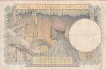 Africa dell\'ovest francese 5 Francs - Coffe tree - Man weaving - 12-03-1936 - Serial A.2169 - P.21