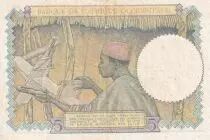 Africa dell\'ovest francese 5 Francs - Coffe tree - Man weaving - 15-03-1937 - Serial W.2378 - VF+ - P.21