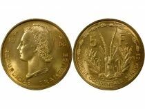 Afrique de l\'Ouest 5 Francs - 1956 Paris