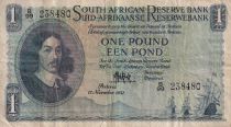 Afrique du Sud 1 Pound - Jan Van Riebeek - Lion - 17-11-1951 - Série B.99 - P.92c
