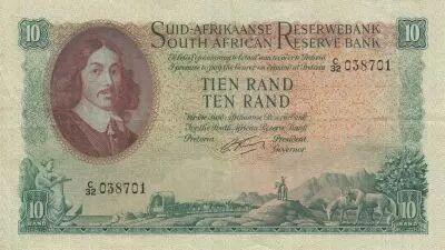 Afrique du Sud 10 Rand - Jan Van Riebeeck - Mine - 1962 - S�rie C.32