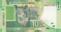 Afrique du Sud 10 Rand - Nelson Mandela - Rhinocéros - ND (2012) - P.133