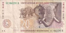 Afrique du Sud 20 Rand - Eléphants - Mine - ND (1993-1999) - P.124b