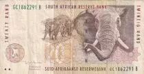 Afrique du Sud 20 Rand - Eléphants - Mine - ND (1993-1999) - P.124b