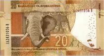 Afrique du Sud 20 Rand Nelson Mandela - Eléphants, anneaux - 2015