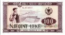 Albania 100 Leké - Worker, Boy and Dam - 1976 Great number