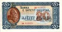 Albania 20 Leké Skanderbeg - Eagle - 1948