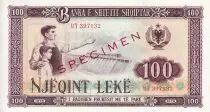 Albanien 100 Lek� - Dam - Workers - Specimen - 1976 - Serial UT - P.46s2