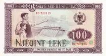 Albanien 100 Lek&eacute; - Worker, Boy and Dam - 1976