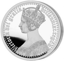 Alderney La Reine Victoria et la Reine Élisabeth II - Collection Gothique - 2 Onces Argent Alderney 2021