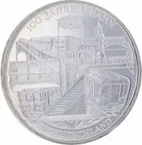 Alemania  10 Euros Silver - 100 years of the Underground in Germany
