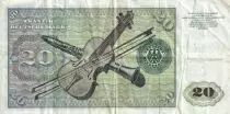 Alemania (Rep&uacute;blica Federal) 20 Deutsche Mark - Elsbeth Tucher - Musical instruments - 1977 - F+ - P32b