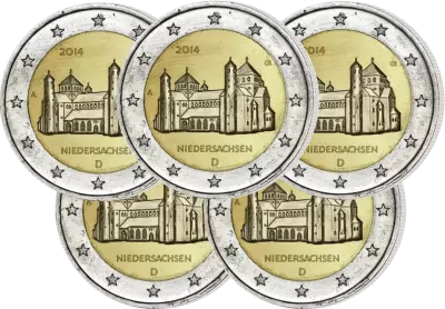 Alemania  Set of 5 x 2 Euros Commemo. Germany 2014 - Lower Saxony (all 5 workshops)