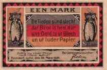 Alemania 1 Mark - Tonndorf-Lohe - Notgeld - 1921