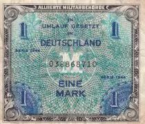 Alemania 1 Mark AMC - blue on lt blue - 1944 - 9 digit with F - P.193a