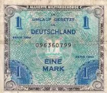 Alemania 1 Mark AMC - blue on lt blue - 1944 - 9 digit with F - P.193a