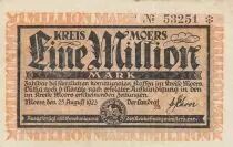 Alemania 1 million de Mark - State of Kreis Moers - Number 53251 - 1923