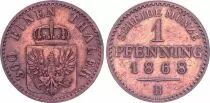 Alemania 1 Pfennig,  Armoiries - 1868 B