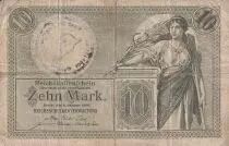 Alemania 10 Mark - WWI propaganda - Coat of arms - 1906 - P.9b