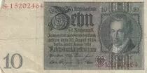 Alemania 10 Reichsmark - Albrecht D. Thaer - Serial S - 1929 - P.180a