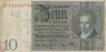 Alemania 10 Reichsmark - Albrecht D. Thaer - Serial T - 1929 - P.180a