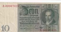 Alemania 10 Reichsmark - Albrecht Duhrer - 1929 - Serial A